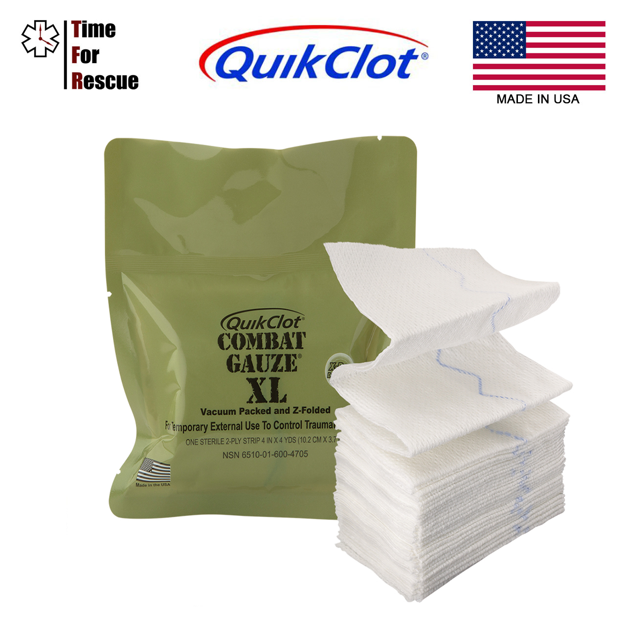 Купити Гемостатичний бинт QuikClot Combat Gauze XL в інтернет